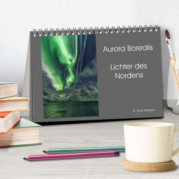 Produktbild: Aurora Borealis - Lichter des Nordens (Tischkalender 2026 DIN A5 quer), CALVENDO Monatskalender