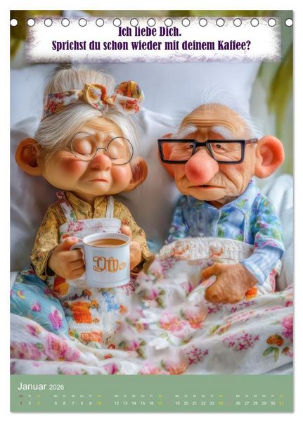 Produktbild: Kaffeezeit - Humor und Spr&uuml;che (Tischkalender 2026 DIN A5 hoch), CALVENDO Monatskalender