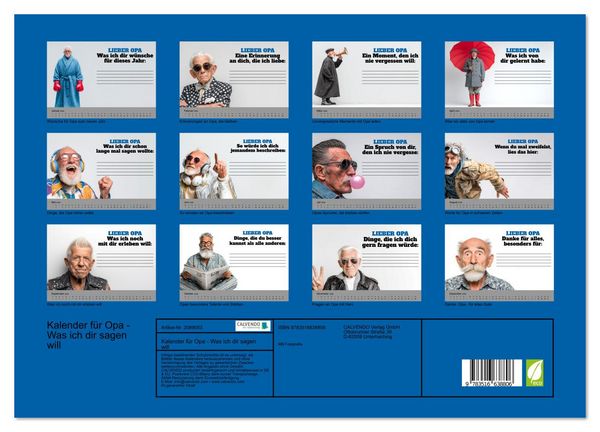 Produktbild: Kalender f&uuml;r Opa - Was ich dir sagen will (Wandkalender 2026 DIN A3 quer), CALVENDO Monatskalender