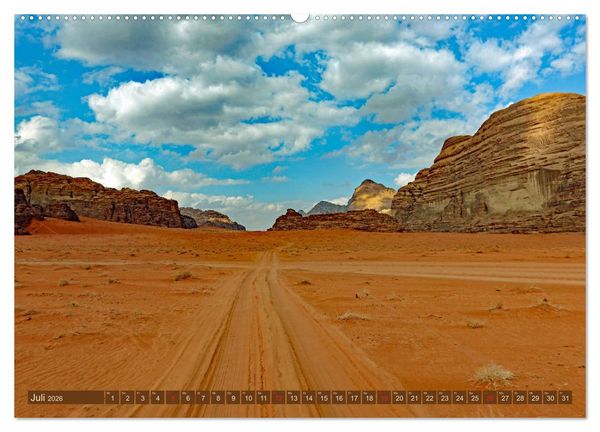 Produktbild: Die W&uuml;ste Wadi Rum (Wandkalender 2026 DIN A2 quer), CALVENDO Monatskalender