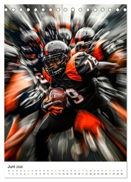 Produktbild: American Football - coole M&auml;nner (Tischkalender 2026 DIN A5 hoch), CALVENDO Monatskalender