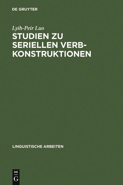 Produktbild: Studien zu seriellen Verbkonstruktionen