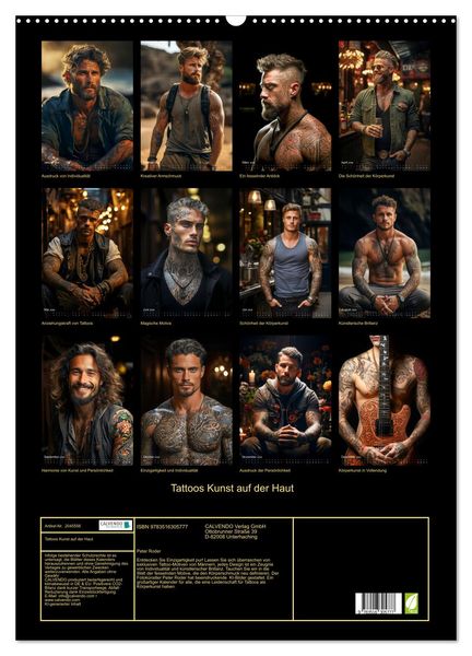 Produktbild: Tattoos Kunst auf der Haut (Wandkalender 2026 DIN A2 hoch), CALVENDO Monatskalender