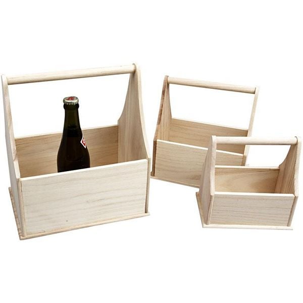 Produktbild: Creativ Company Flaschentr&auml;ger, Gr&ouml;&szlig;e 24x17,5x28 cm, 3 Stk/ 1 Set