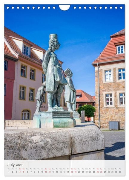 Produktbild: Martin Luther. Town of Lutherstadt Eisleben - hometown of the great Reformer (Wall Calendar 2026 DIN A4 portrait), CALVENDO 12 Month Wall Calendar