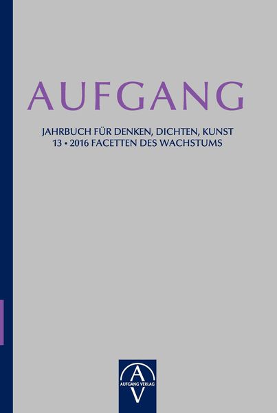 Produktbild: Aufgang. Jahrbuch f&uuml;r Denken, Dichten, Kunst