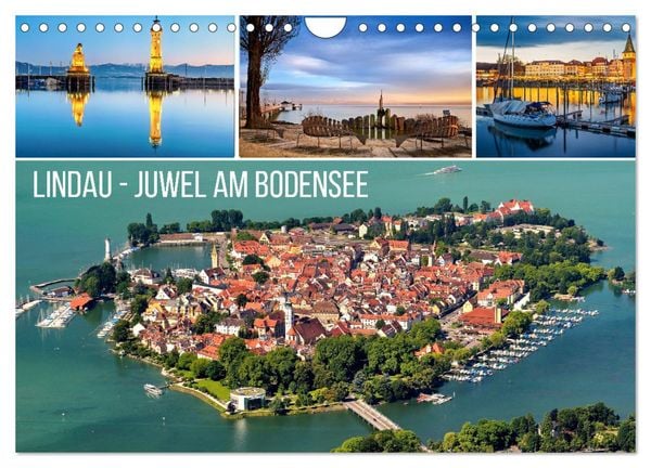 Lindau - Juwel am Bodensee (Wandkalender 2025 DIN A4 quer), CALVENDO Monatskalender