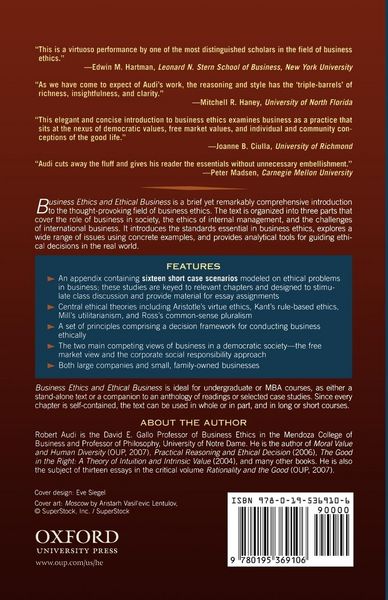 Produktbild: Business Ethics and Ethical Business