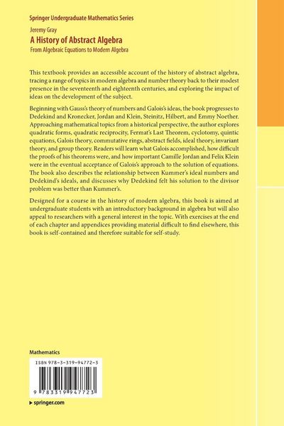 Produktbild: A History of Abstract Algebra