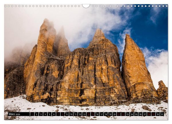 Produktbild: Drei Zinnen. Sextner Dolomiten (Wandkalender 2026 DIN A3 quer), CALVENDO Monatskalender