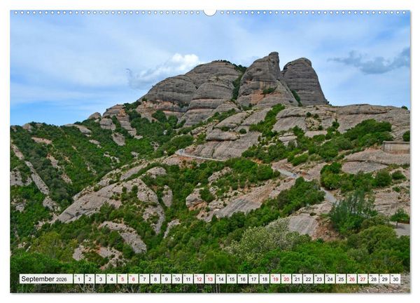 Produktbild: MONTSERRAT in Katalonien (hochwertiger Premium Wandkalender 2026 DIN A2 quer), Kunstdruck in Hochglanz
