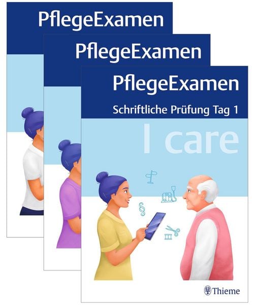 Produktbild: I care PflegeExamen - Schriftliche Pr&uuml;fung Tag 1 - 3 (Lernpaket)