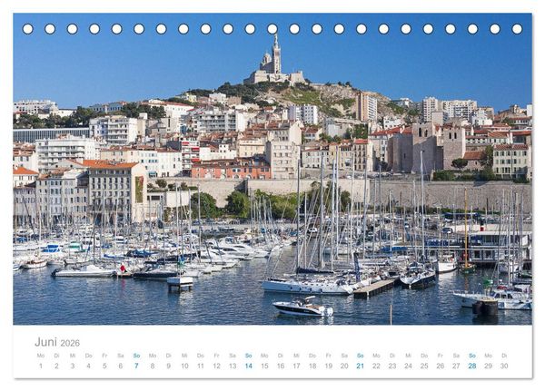 Produktbild: Marseille Maritime Metropole (Tischkalender 2026 DIN A5 quer), CALVENDO Monatskalender