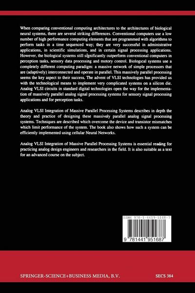 Produktbild: Analog VLSI Integration of Massive Parallel Signal Processing Systems