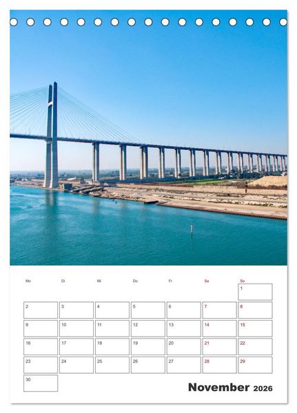 Produktbild: Suezkanal - Urlaubsplaner (Tischkalender 2026 DIN A5 hoch), CALVENDO Monatskalender
