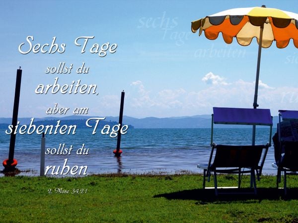 Produktbild: CALVENDO Puzzle Sechs Tage sollst du arbeiten, aber am siebenten Tag sollst du ruhen. 1000 Teile Puzzle quer | 1000 Teile Lege-Gr&ouml;&szlig;e 64 &times; 48 cm Foto-Puzzle f&uuml;r gl&uuml;ckliche Stunden