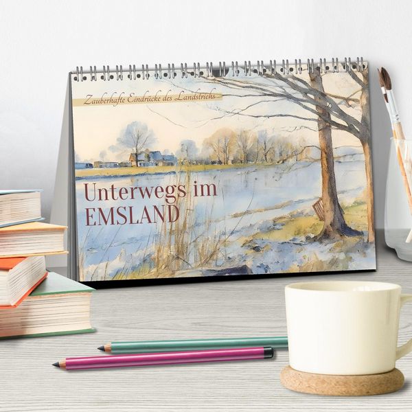 Produktbild: Unterwegs im Emsland (Tischkalender 2026 DIN A5 quer), CALVENDO Monatskalender