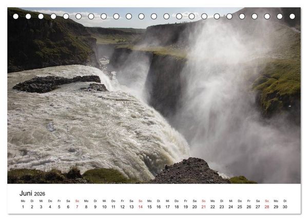 Produktbild: Island Natur pur (Tischkalender 2026 DIN A5 quer), CALVENDO Monatskalender