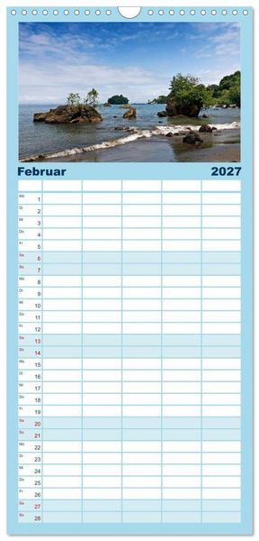 Produktbild: Familienplaner 2027 - Kolumbien Impressionen mit 5 Spalten (Wandkalender, 21 x 45 cm) CALVENDO