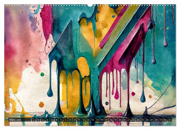 Produktbild: Spiel der Farben und Formen (hochwertiger Premium Wandkalender 2026 DIN A2 quer), Kunstdruck in Hochglanz