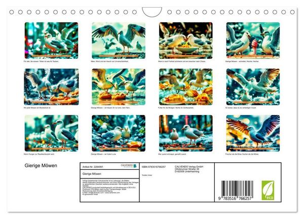 Produktbild: Gierige M&ouml;wen (Wandkalender 2027 DIN A4 quer), CALVENDO Monatskalender