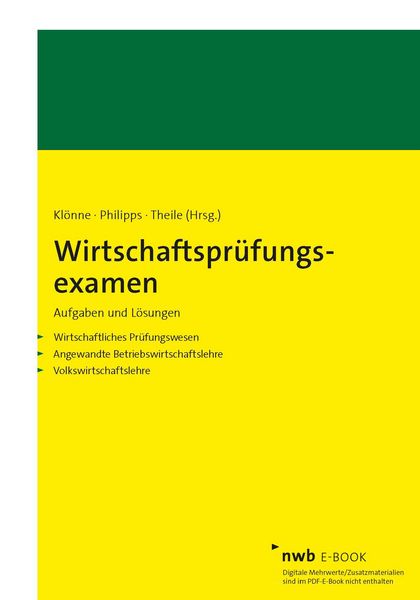 Produktbild: Wirtschaftspr&uuml;fungsexamen