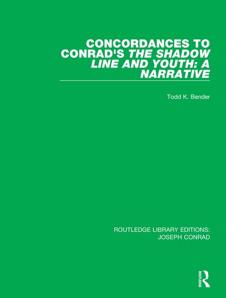 Produktbild: Concordances to Conrad's The Shadow Line and Youth: A Narrative