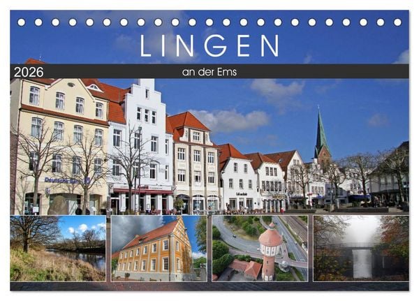 Produktbild: LINGEN an der Ems (Tischkalender 2026 DIN A5 quer), CALVENDO Monatskalender