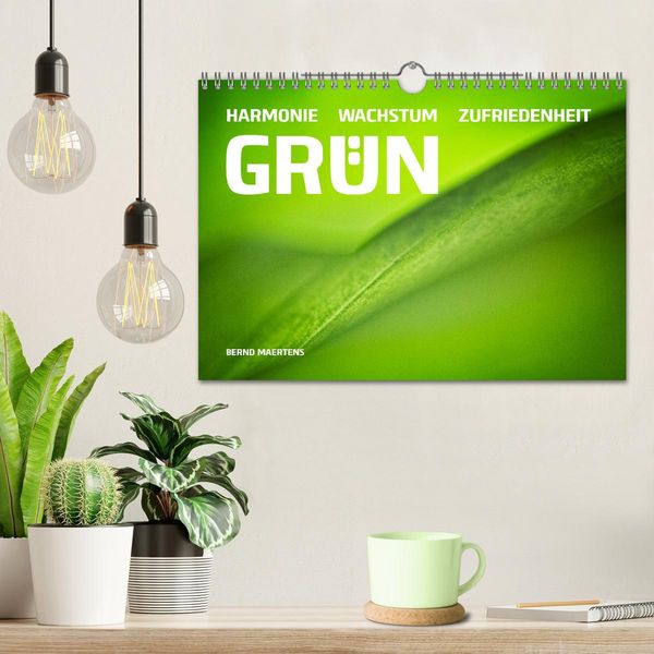 Produktbild: GR&Uuml;N Harmonie Wachstum Zufriedenheit (Wandkalender 2026 DIN A4 quer), CALVENDO Monatskalender