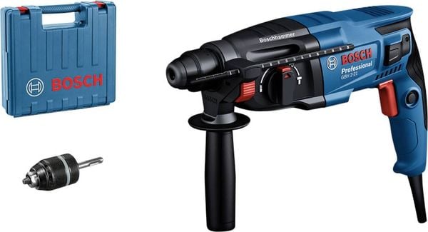 Bosch Professional GBH 2-21 SDS-Plus-Bohrhammer 230V 720W inkl. Koffer, inkl. Bohrassistent