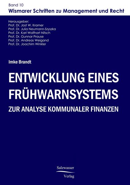 Produktbild: Entwicklung eines Fr&uuml;hwarnsystems zur Analyse kommunaler Finanzen
