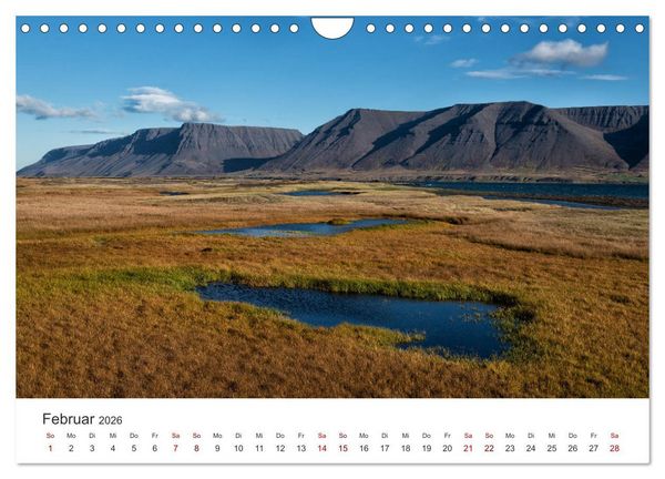 Produktbild: Landschaftstr&auml;ume in den Westfjorden (Wandkalender 2026 DIN A4 quer), CALVENDO Monatskalender