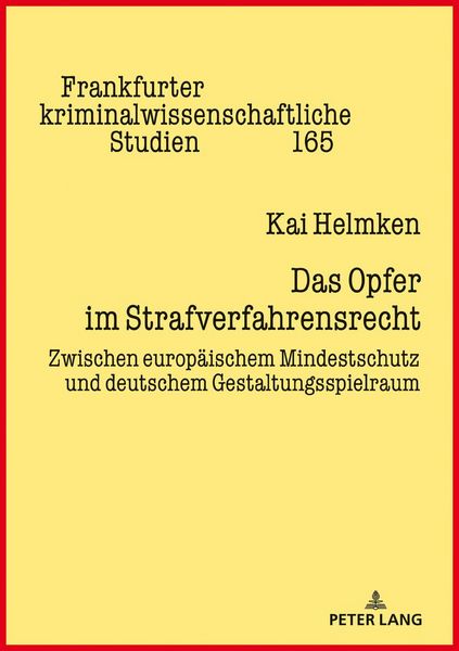 Produktbild: Das Opfer im Strafverfahrensrecht