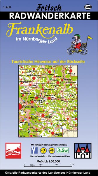 Frankenalb im Nürnberger Land/Radwanderkarte, Sonstige von , Fischer-family, 978-3-86116-580-4