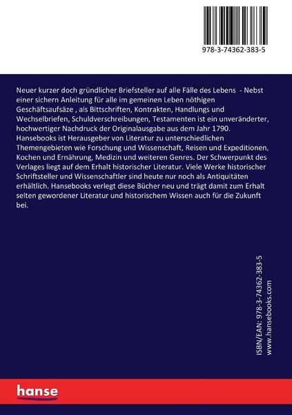 Produktbild: Neuer kurzer doch gr&uuml;ndlicher Briefsteller auf alle F&auml;lle des Lebens