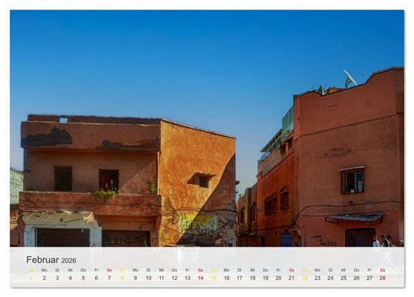 Produktbild: Marrakesch die rote Stadt (Tischkalender 2026 DIN A5 quer), CALVENDO Monatskalender