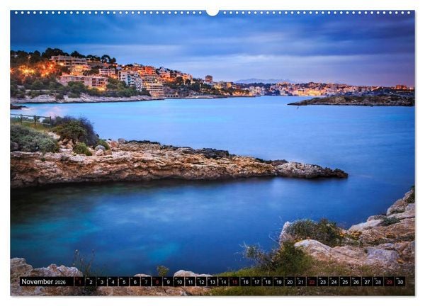 Produktbild: MALLORCA BEI NACHT (hochwertiger Premium Wandkalender 2026 DIN A2 quer), Kunstdruck in Hochglanz