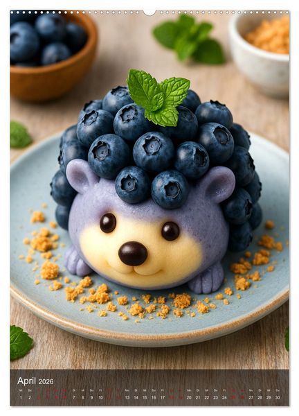 Produktbild: Tierische Desserts (hochwertiger Premium Wandkalender 2026 DIN A2 hoch), Kunstdruck in Hochglanz