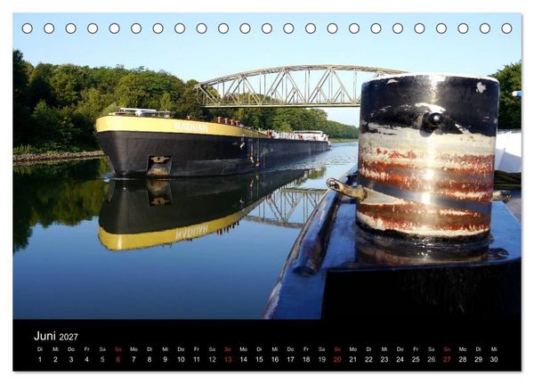 Produktbild: Binnenschiff Ahoi! (Tischkalender 2027 DIN A5 quer), CALVENDO Monatskalender