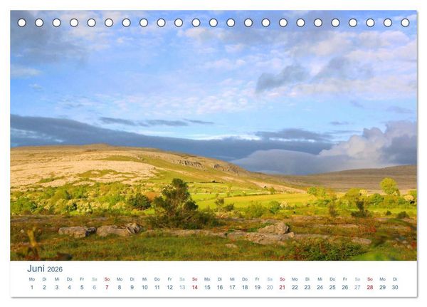 Produktbild: Irland 2026. Impressionen zwischen gr&uuml;nen H&uuml;geln und blauen K&uuml;sten (Tischkalender 2026 DIN A5 quer), CALVENDO Monatskalender