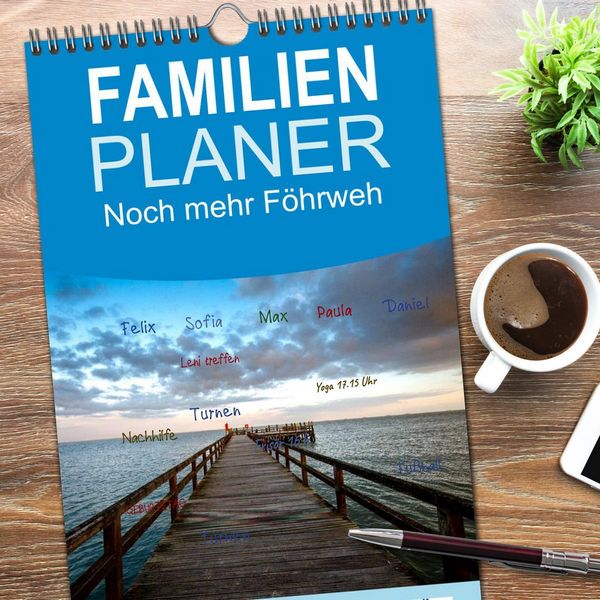 Produktbild: Familienplaner 2026 - Noch mehr F&ouml;hrweh - Insel F&ouml;hr mit 5 Spalten (Wandkalender, 21 x 45 cm) CALVENDO
