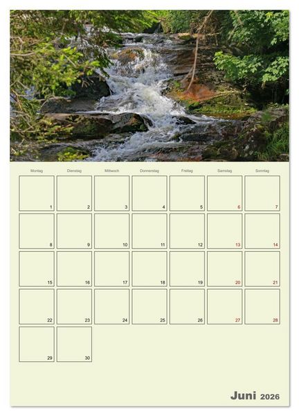 Produktbild: Harzwanderung zu den Ilsef&auml;llen - Terminplaner (Wandkalender 2026 DIN A4 hoch), CALVENDO Monatskalender