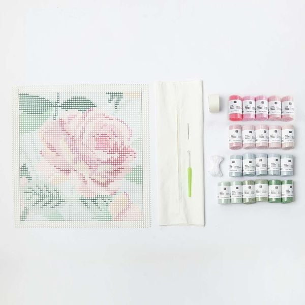Produktbild: Rico Hooki Hooki, Kn&uuml;pfset, Kissen Rose, 40x40cm