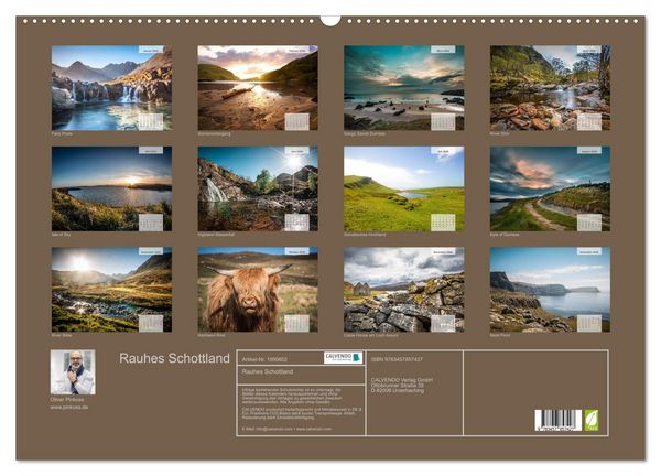 Produktbild: Rauhes Schottland (Wandkalender 2026 DIN A2 quer), CALVENDO Monatskalender