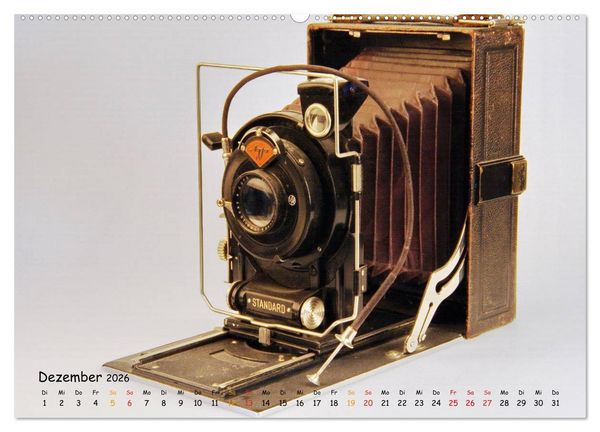 Produktbild: KLASSISCHE KAMERAS vom 19.Jahrhundert (Wandkalender 2026 DIN A2 quer), CALVENDO Monatskalender