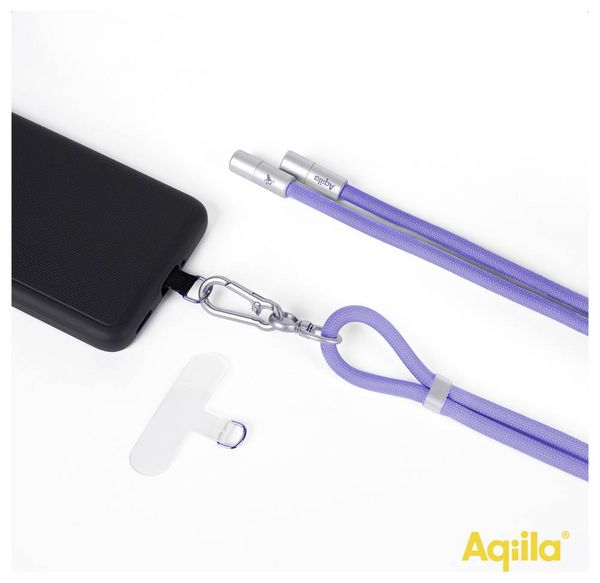 Produktbild: Aqiila USB-C&reg; Kabel USB 2.0 Apple Lightning Stecker, USB-C&reg; 1.5 m Lila Handykette AQLYCBPBICL4PL146