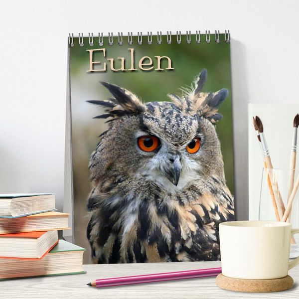 Produktbild: Eulen (Tischkalender 2026 DIN A5 hoch), CALVENDO Monatskalender