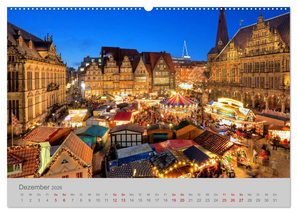 Produktbild: Hansestadt Bremen (hochwertiger Premium Wandkalender 2026 DIN A2 quer), Kunstdruck in Hochglanz