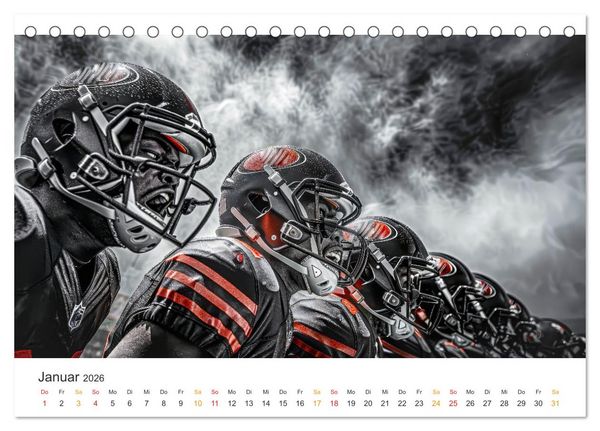 Produktbild: American Football - coole Momente (Tischkalender 2026 DIN A5 quer), CALVENDO Monatskalender