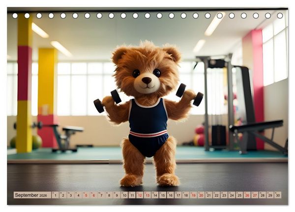 Produktbild: Einfach b&auml;rig - Eine b&auml;rige Reise durch den Teddyalltag (Tischkalender 2026 DIN A5 quer), CALVENDO Monatskalender
